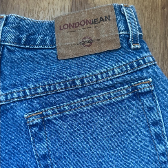 Vintage LONDONJEAN High Rise Blue Denim Medium Wash Shorts Size 8 - Picture 7 of 8